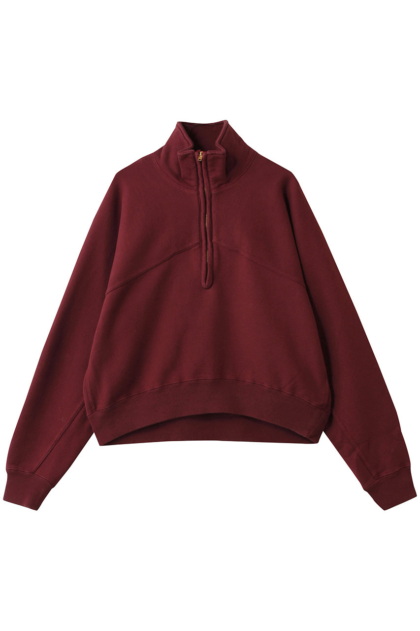 martinique 【CURRENTAGE】ジップスウェット (ボルドー, F) マルティニーク ELLE SHOP