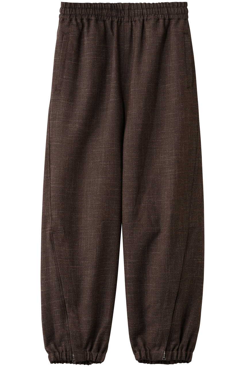 martinique 【CURRENTAGE】Original fabric ジップパンツ (ブラウン, 2) マルティニーク ELLE SHOP