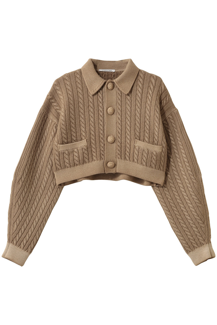 マルティニーク/martiniqueの【CURRENTAGE】ケーブルショートカーディガン(ブラウン/A2553KCD002)