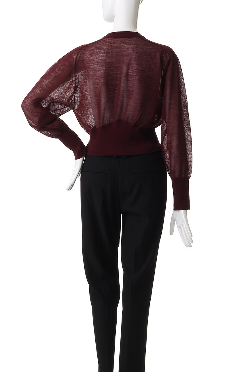 martinique(マルティニーク)｜シアーニットカーディガン/ボルドー の