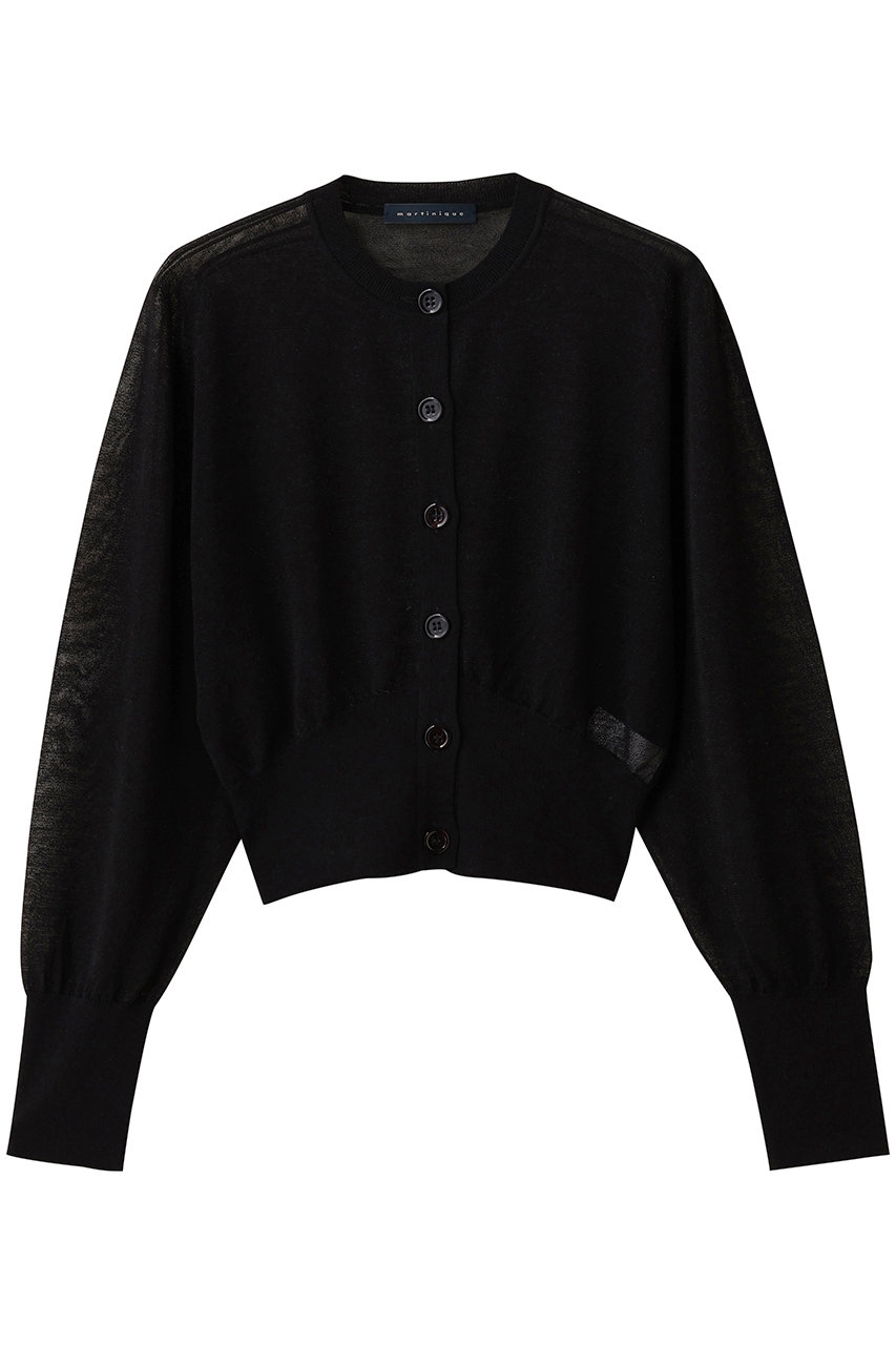 martinique シアーニットカーディガン (ブラック, F) マルティニーク ELLE SHOP martinique シアーニットカーディガン (ブラック, F) マルティニーク ELLE SHOP