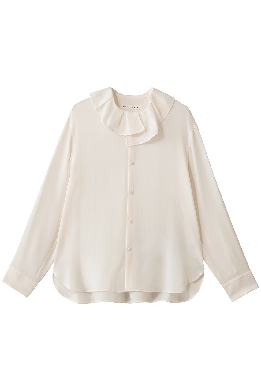 martinique アシンメトリーカラーブラウス (オフホワイト, F) マルティニーク ELLE SHOP martinique アシンメトリーカラーブラウス (オフホワイト, F) マルティニーク ELLE SHOP