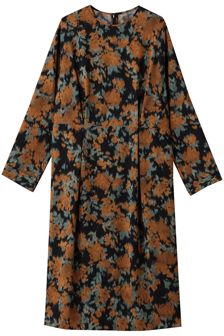 martinique フラワーコクーンワンピース (ブラック, F) マルティニーク ELLE SHOP