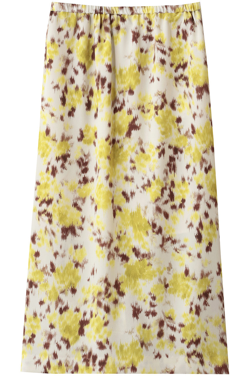 martinique フラワーギャザータイトスカート (ホワイト, F) マルティニーク ELLE SHOP