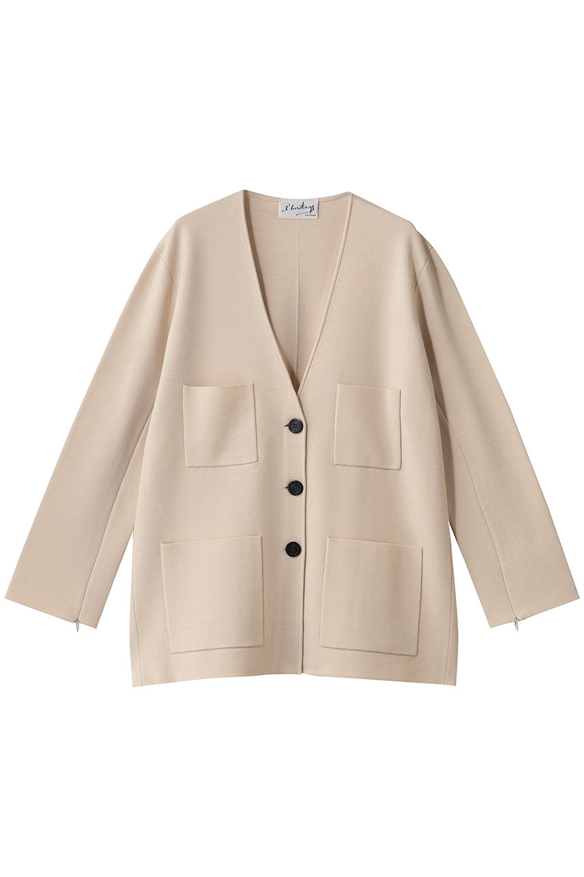 martinique 【l'heritage martinique】ニットカーディガン (アイボリー, F) マルティニーク ELLE SHOP