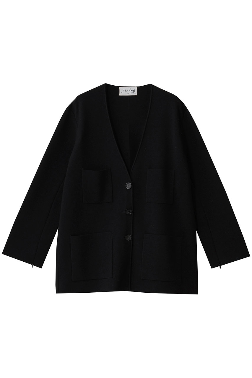 martinique 【l'heritage martinique】ニットカーディガン (ブラック, F) マルティニーク ELLE SHOP