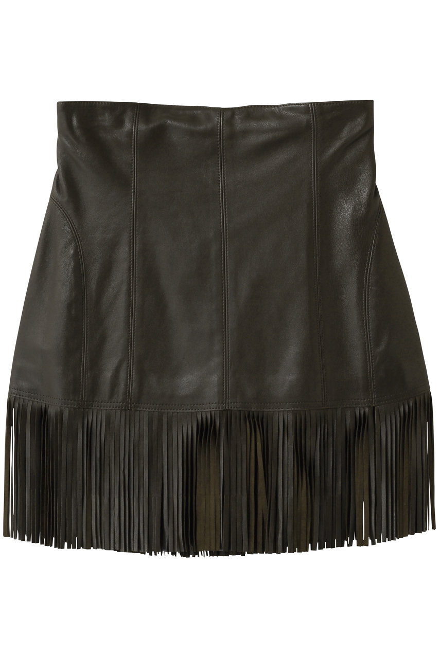 マルティニーク/martiniqueの【CURRENTAGE】レザーフリンジミニスカート(カーキ/A2543FS 254)