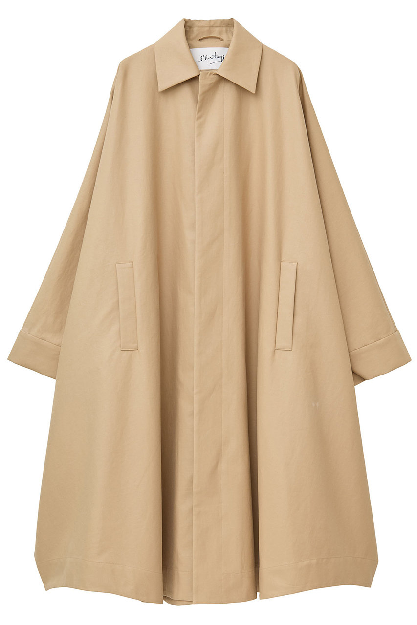 martinique 【l'heritage martinique】コットンピーチステンカラーコート (ベージュ, F) マルティニーク ELLE SHOP martinique 【l'heritage martinique】コットンピーチステンカラーコート (ベージュ, F) マルティニーク ELLE SHOP