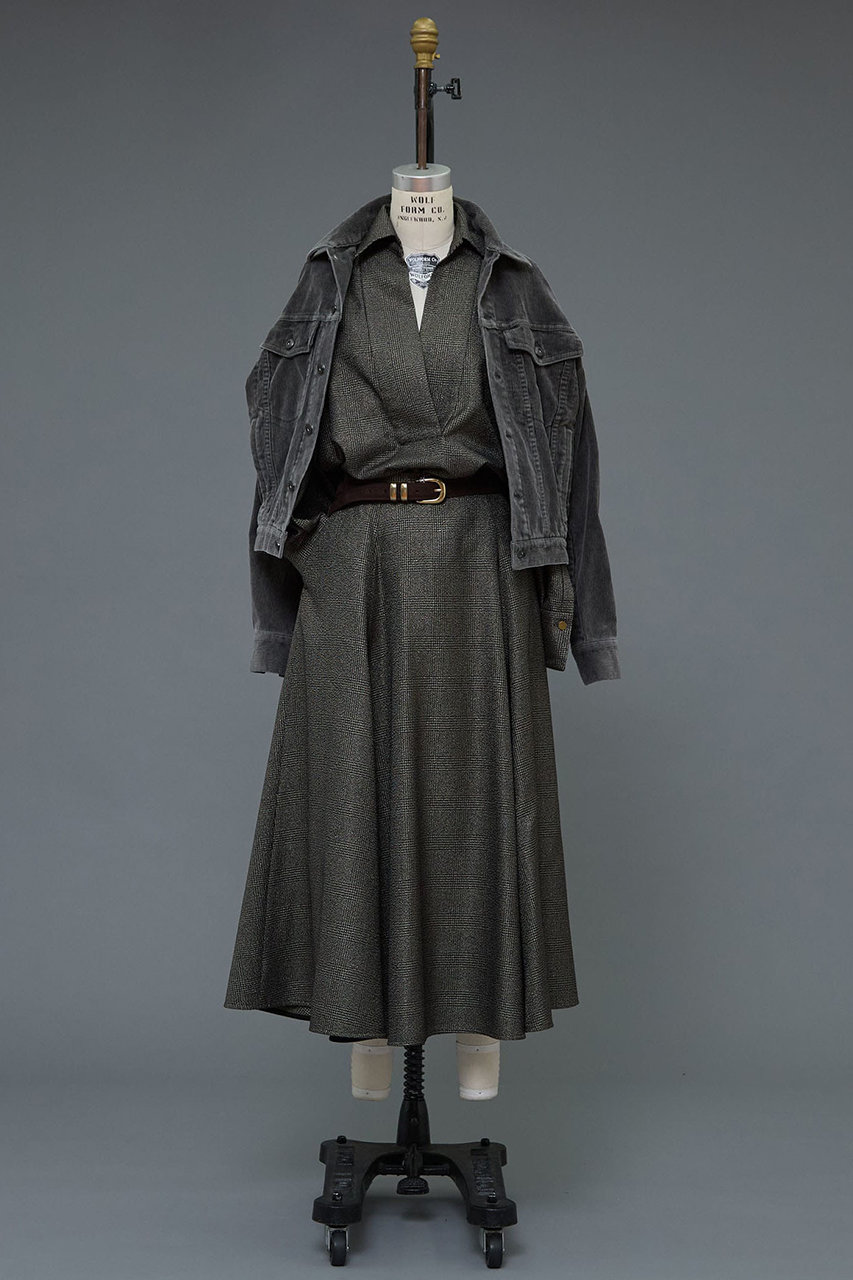 l’heritage martinique ブライトグレンチェックフレアスカート martinique(マルティニーク)｜【l'heritage martinique】ブライト