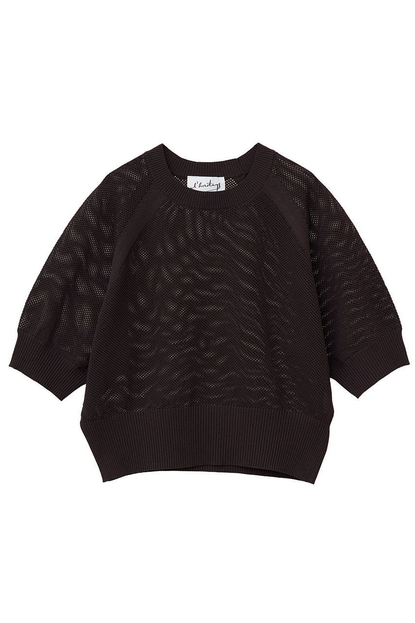 martinique 【l'heritage martinique】メッシュラグランプルオーバー (ブラウン, F) マルティニーク ELLE SHOP martinique 【l'heritage martinique】メッシュラグランプルオーバー (ブラウン, F) マルティニーク ELLE SHOP