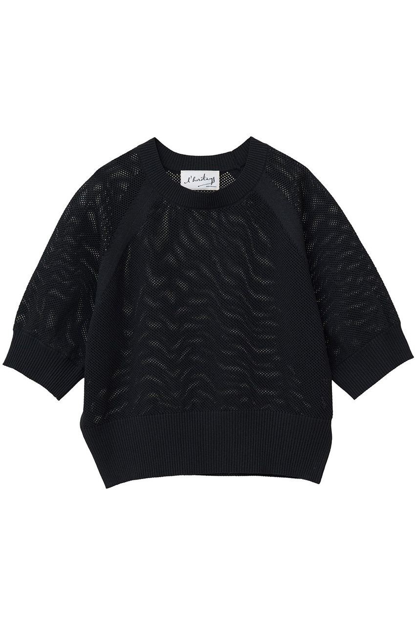 martinique 【l'heritage martinique】メッシュラグランプルオーバー (ブラック, F) マルティニーク ELLE SHOP martinique 【l'heritage martinique】メッシュラグランプルオーバー (ブラック, F) マルティニーク ELLE SHOP