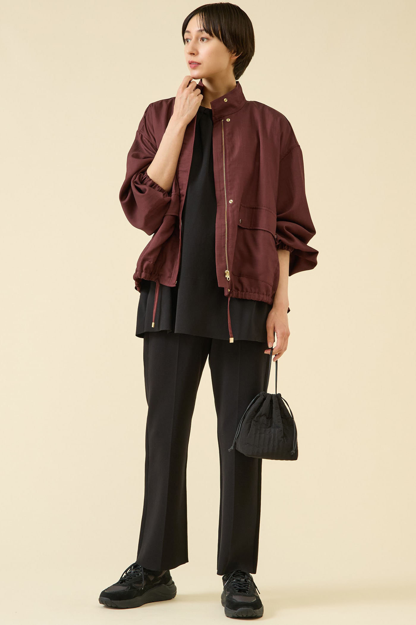 martinique(マルティニーク)｜VIS混ツイルスタンドカラーブルゾン