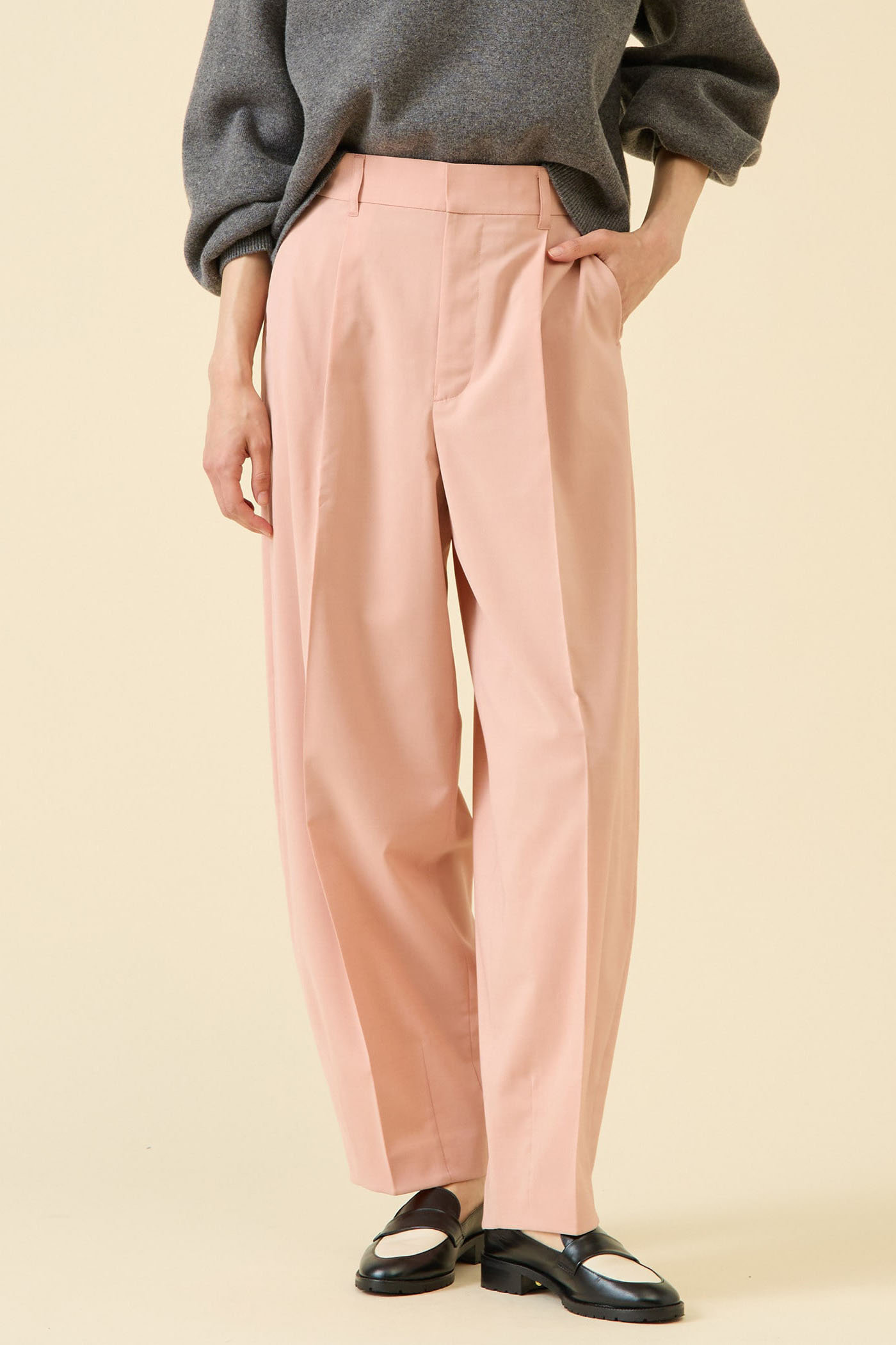 martinique クールタッチツイルバレルパンツ(セットアップ可) (ピンク, 2) マルティニーク ELLE SHOP martinique クールタッチツイルバレルパンツ(セットアップ可) (ピンク, 2) マルティニーク ELLE SHOP