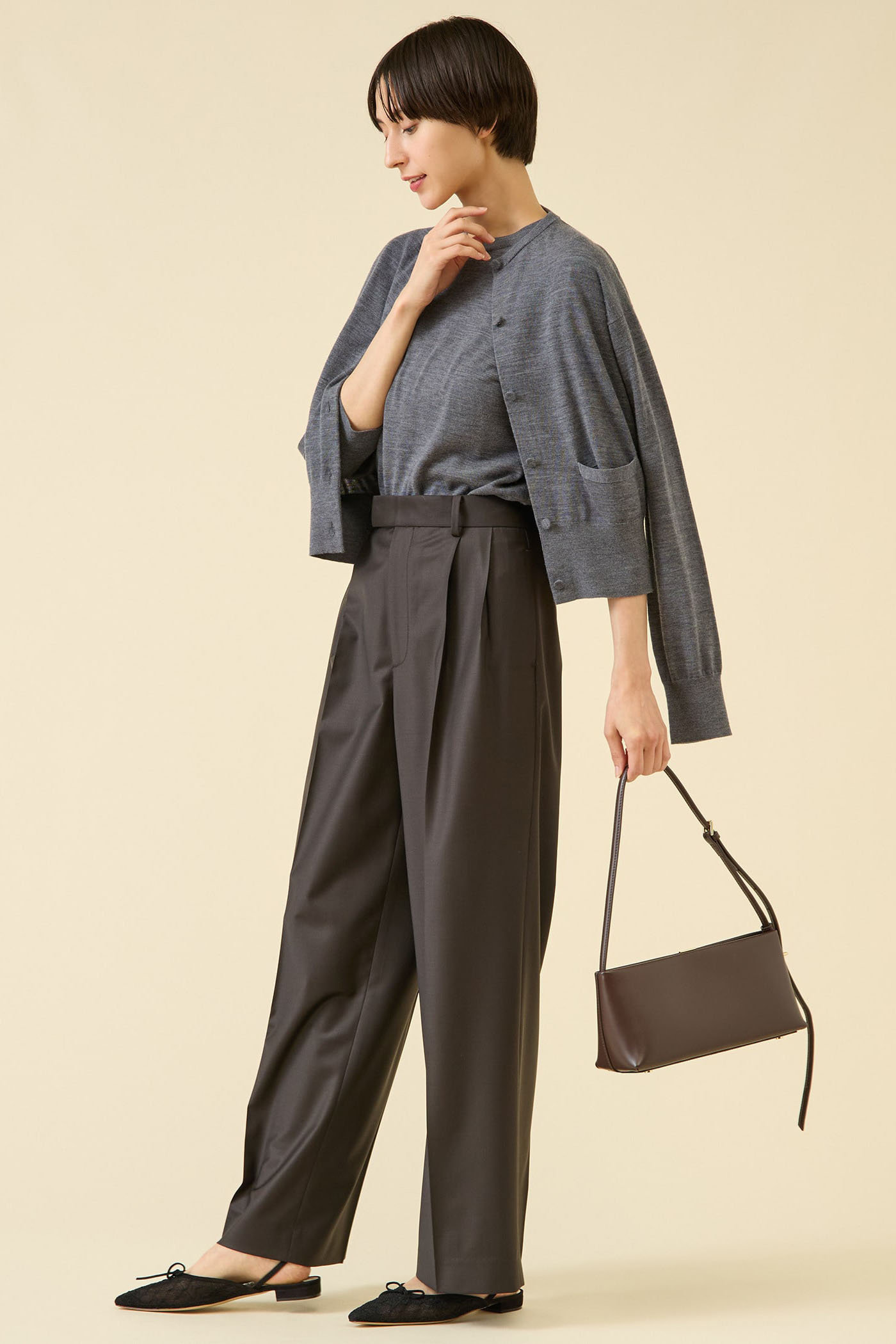 極美品✨martinique モールツイードカーディガン martinique(マルティニーク)｜シアーミックスラメカーディガン