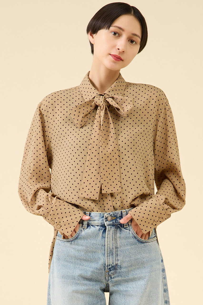 martinique シアーウールボータイブラウス (ドット, F) マルティニーク ELLE SHOP martinique シアーウールボータイブラウス (ドット, F) マルティニーク ELLE SHOP
