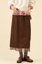 ウールサテンスカート マルティニーク/martinique ブラウン
