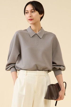 マルティニーク/martiniqueの衿ドルマンプルオーバー(110300/110301)