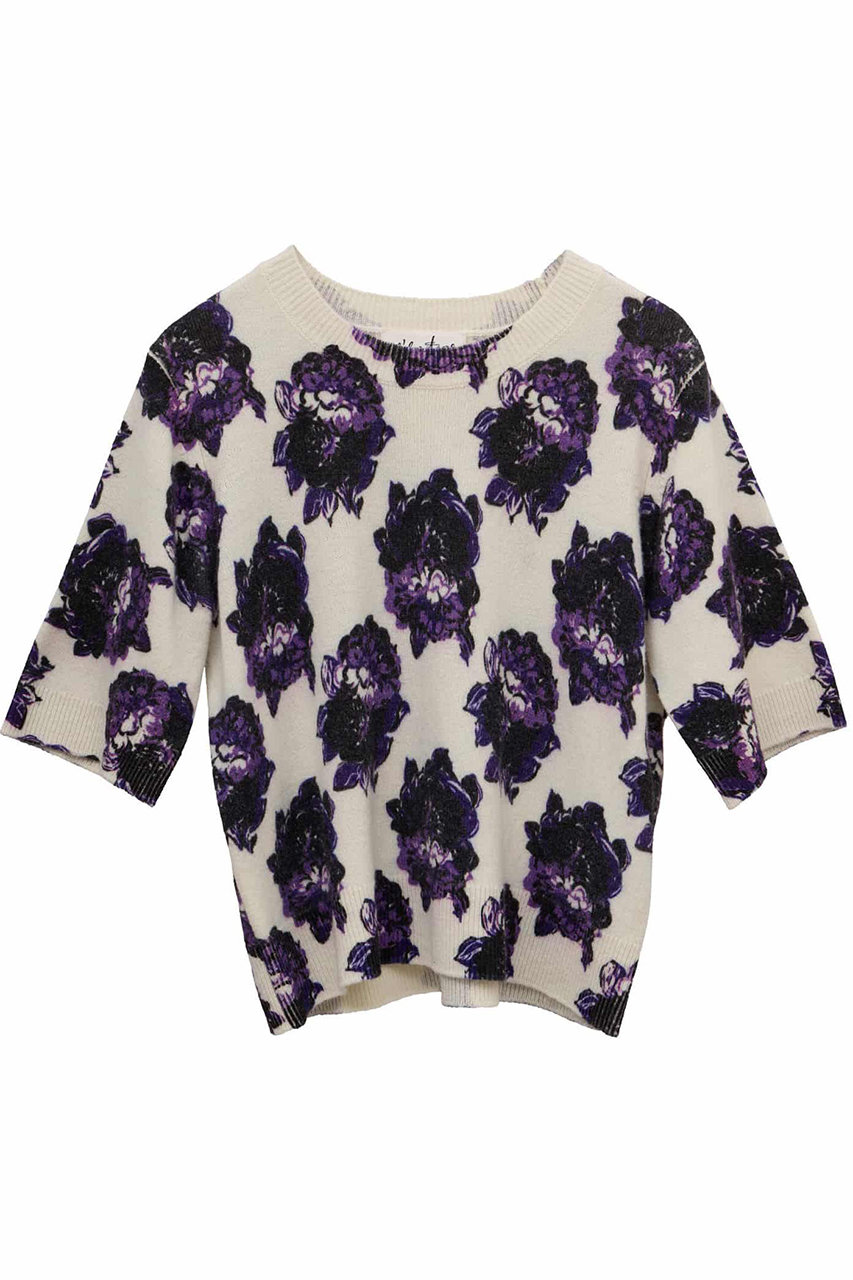 martinique 【l'heritage martinique】フラワープリントプルオーバー (アイボリー, F) マルティニーク ELLE SHOP martinique 【l'heritage martinique】フラワープリントプルオーバー (アイボリー, F) マルティニーク ELLE SHOP