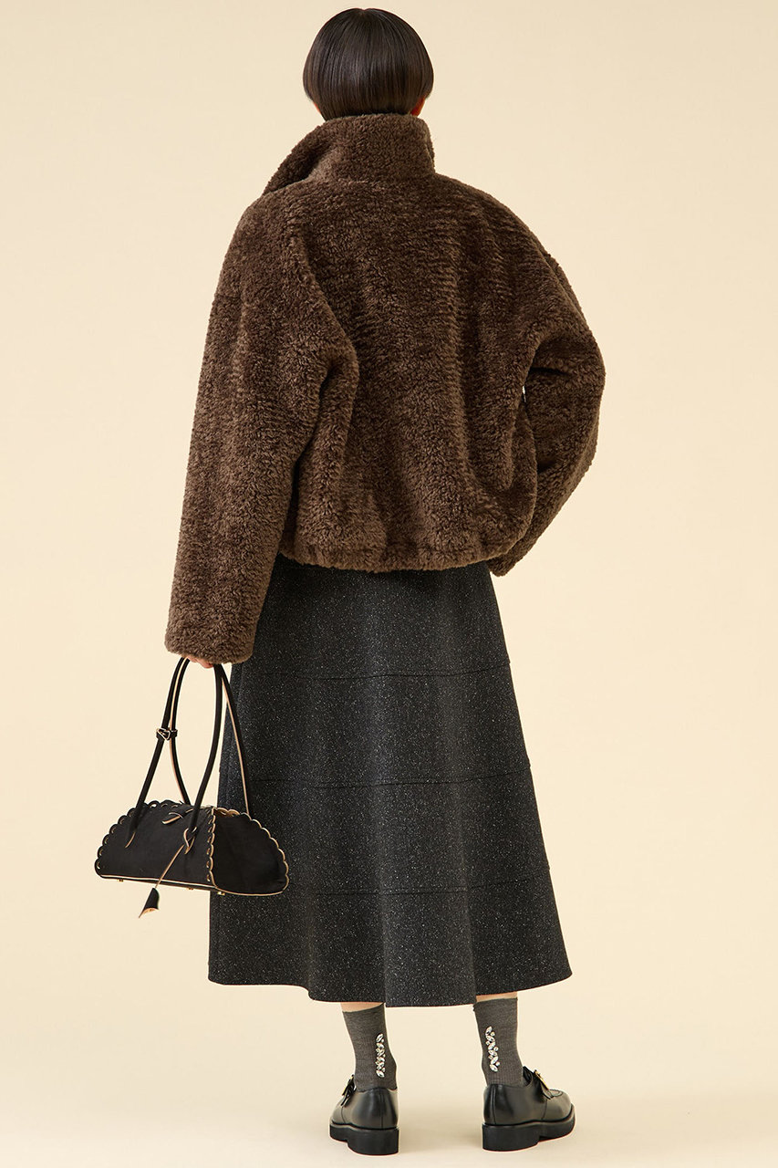 martinique(マルティニーク)｜フェイクファーブルゾン/ブラウン の通販