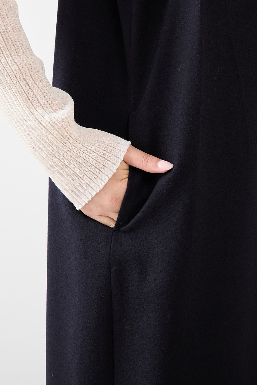 新品　未使用　マルティニーク　ワンピース　ネイビー martinique(マルティニーク)｜フラノワンピース/ネイビー の通販