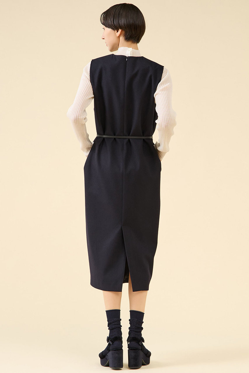 新品　未使用　マルティニーク　ワンピース　ネイビー martinique(マルティニーク)｜フラノワンピース/ネイビー の通販