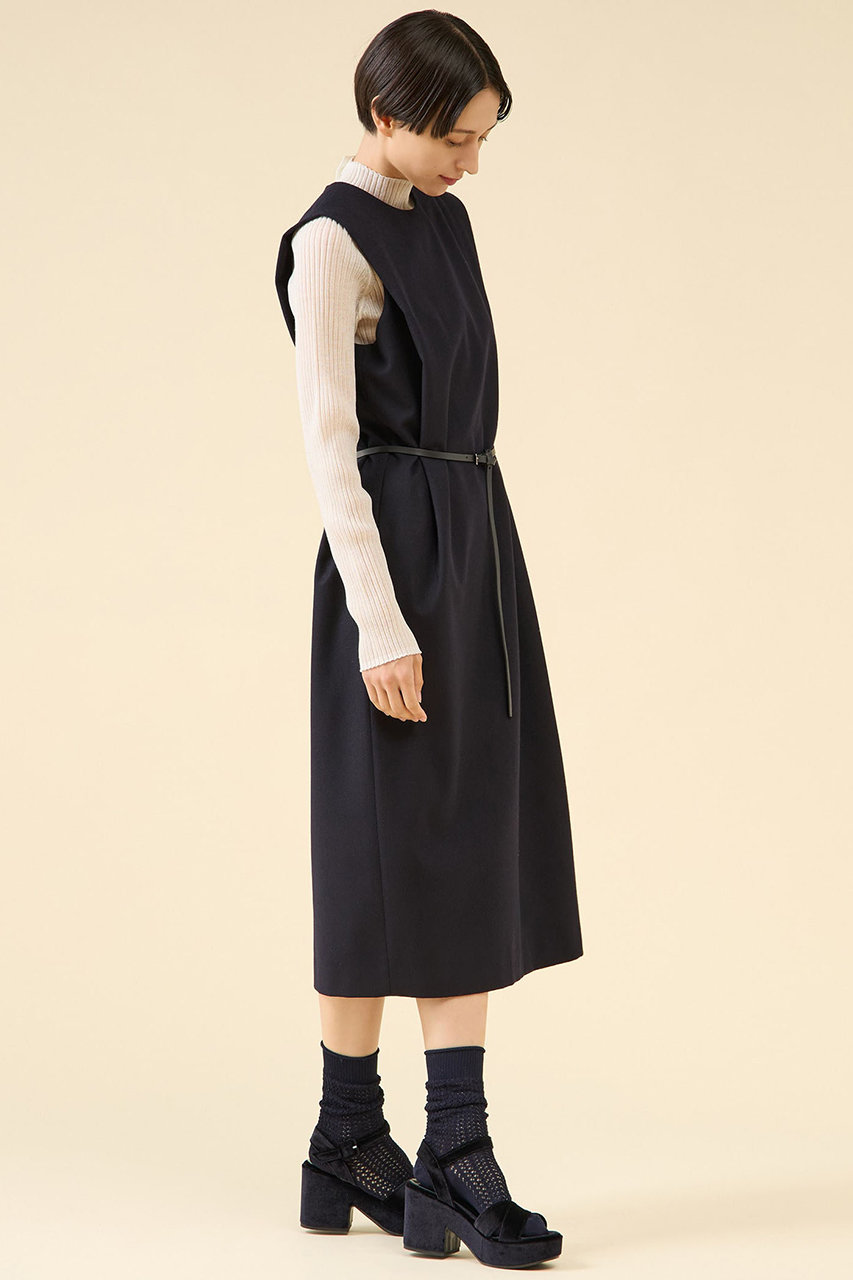 martinique(マルティニーク)｜フラノワンピース/ネイビー の通販