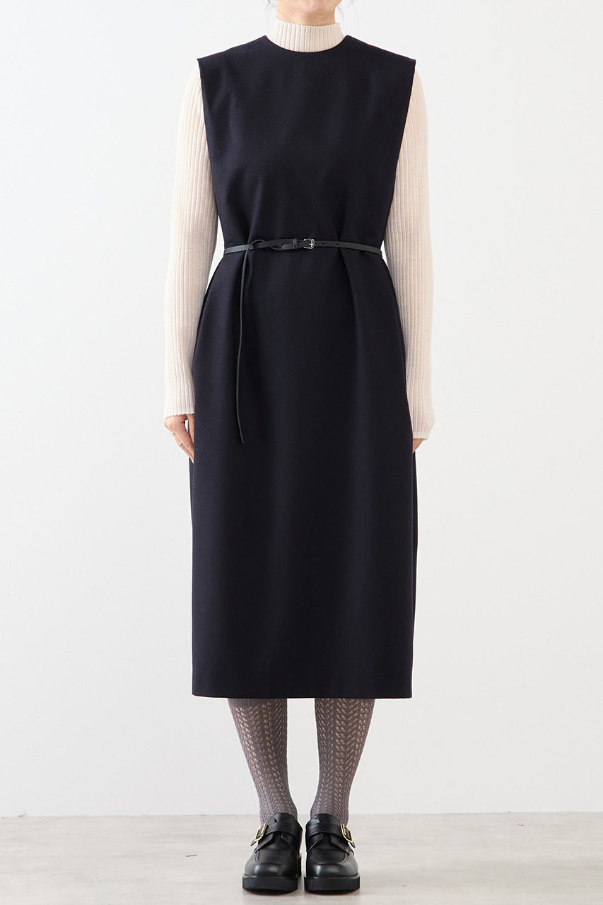 martinique(マルティニーク)｜フラノワンピース/ネイビー の通販