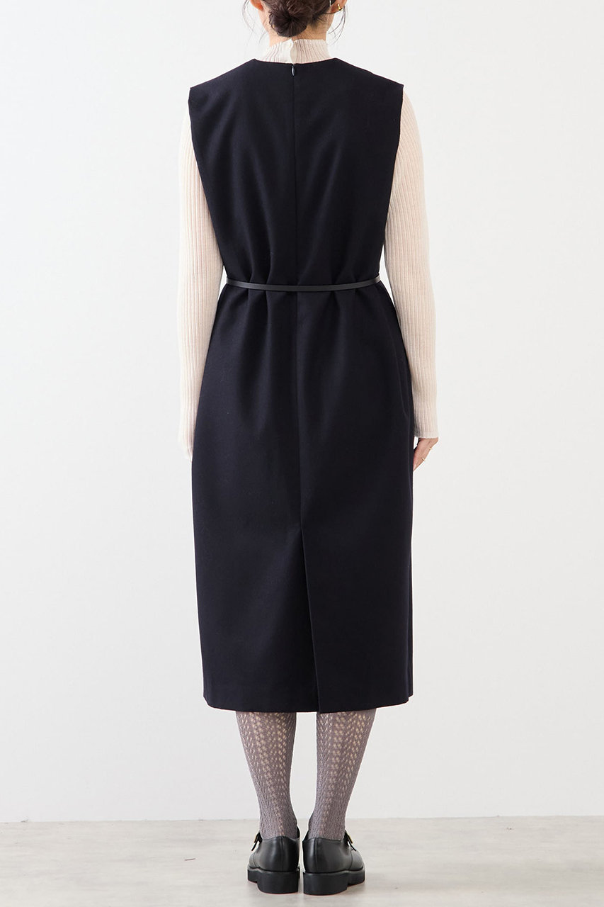 martinique マルティニーク　ワンピース　ドット　紺色 martinique マルティニーク ドットワンピース - メルカリ