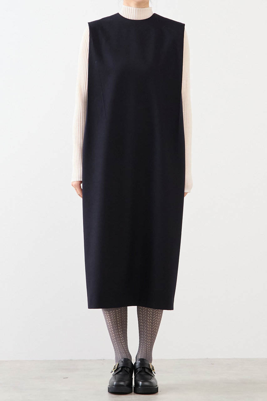 martinique(マルティニーク)｜フラノワンピース/ネイビー の通販