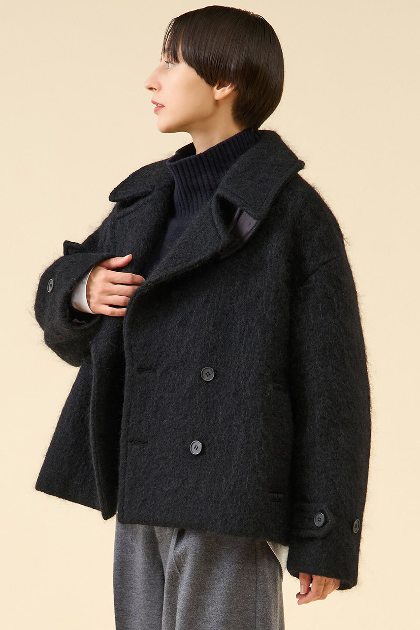 martinique(マルティニーク)｜シャギーピーコート/ブラック の通販