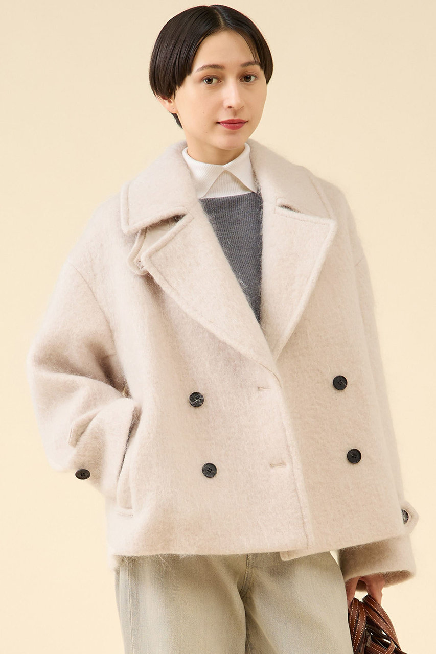 martinique シャギーピーコート (オフ, F) マルティニーク ELLE SHOP martinique シャギーピーコート (オフ, F) マルティニーク ELLE SHOP