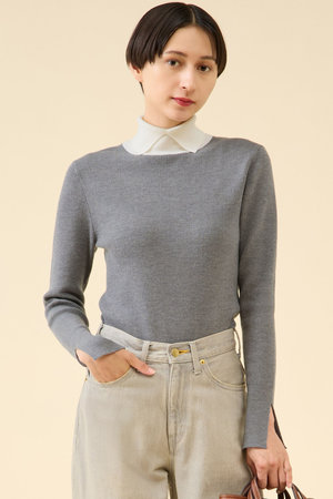 マルティニーク/martiniqueのウールリブスタンドカラー(110300/110301)