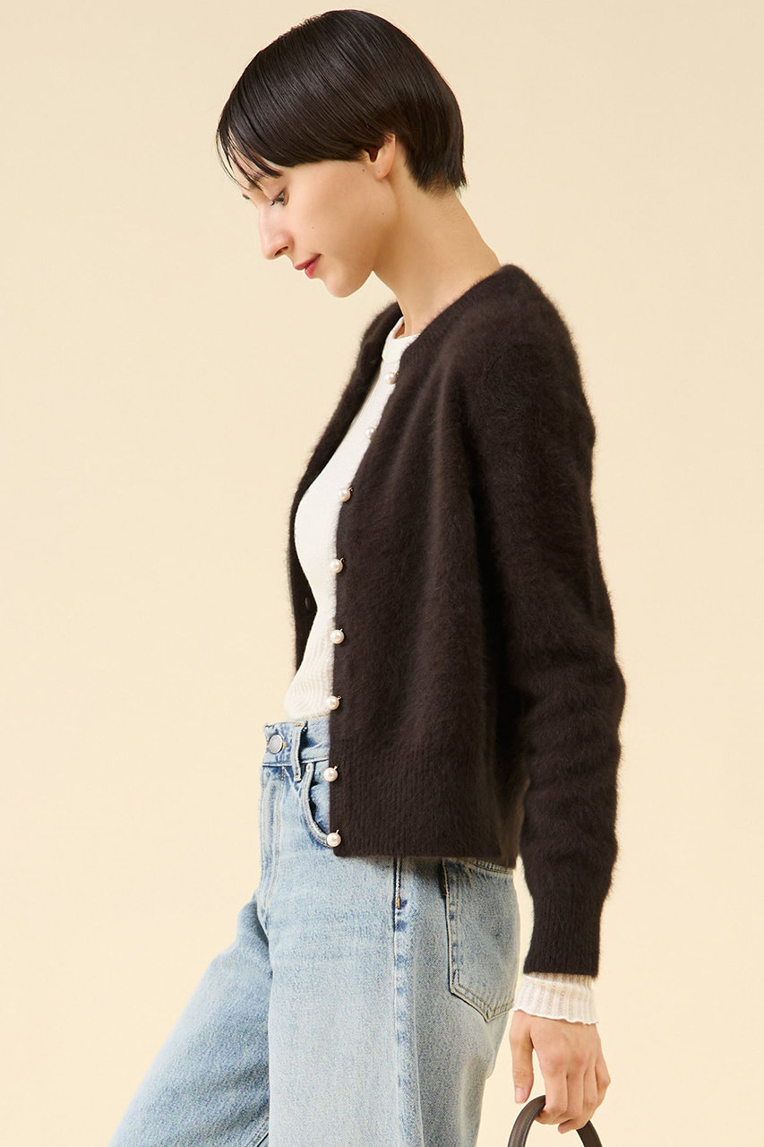 【新品】eimy istore カシミヤ フォックス パールボタンカーディガン eimy istoire - 【新品】eimy istore カシミヤ フォックス パール