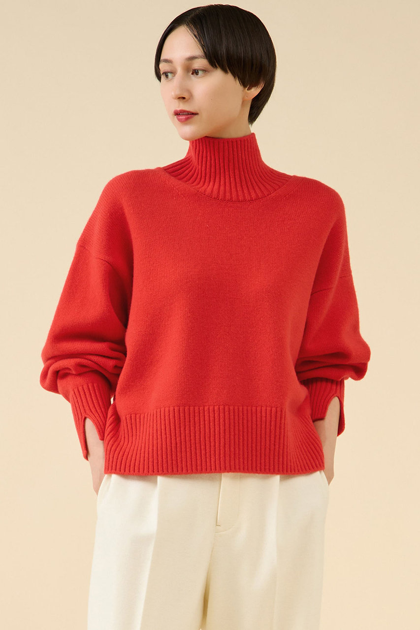 martinique 《定番》カシミヤミックスウールタートル (レッド, F) マルティニーク ELLE SHOP