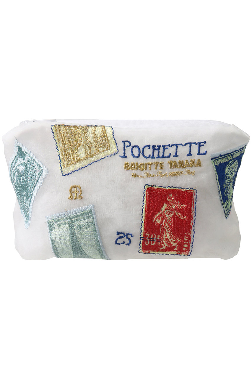 マルティニーク/martiniqueの【Brigitte TANAKA】刺繍ポーチ(ホワイト/A0362PBG067)