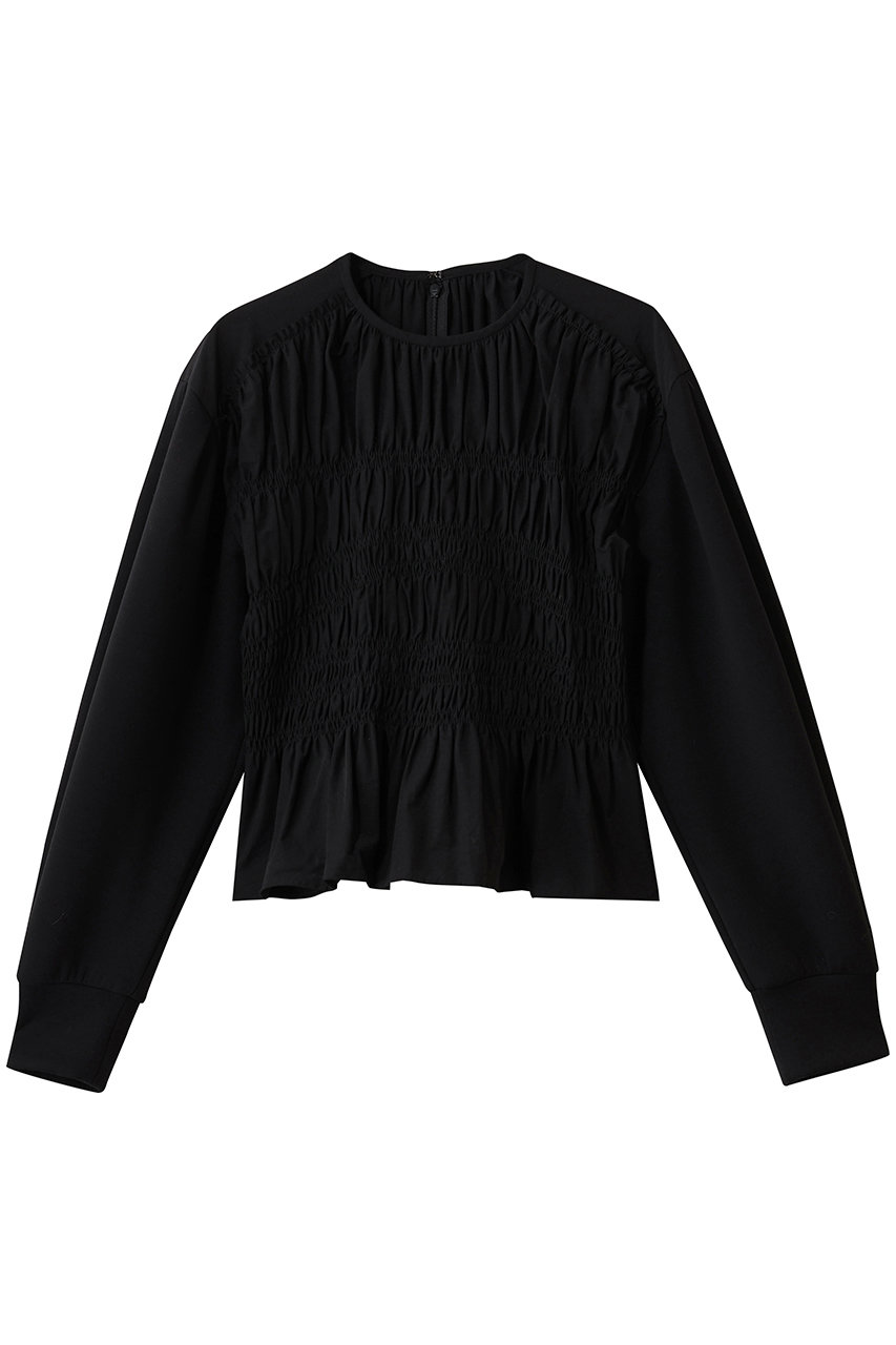 マルティニーク/martiniqueのシャーリングコンビプルオーバー(ブラック/A0361UTS002)