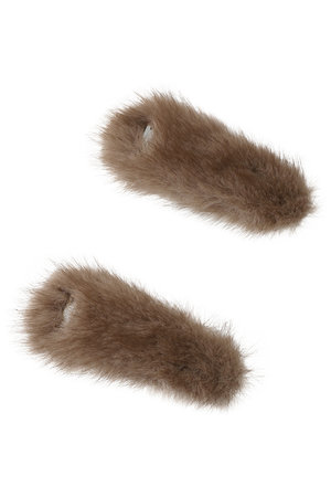 マルティニーク/martiniqueの【heyep】フェイクミンクヘアクリップ2個セット(140300/140303)