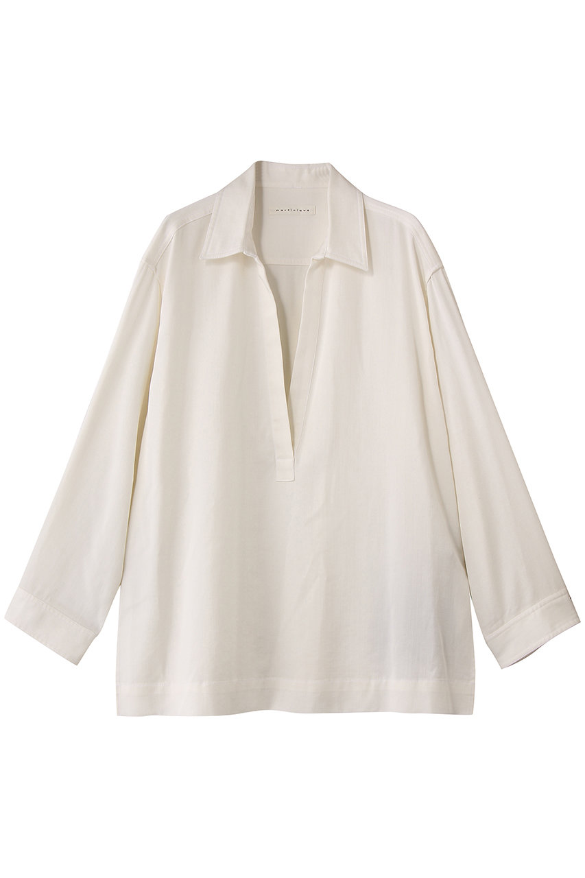 マルティニーク/martiniqueのデニムスキッパーシャツ(セットアップ可)(ホワイト/A0361FB 141)