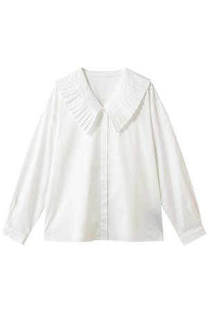 マルティニーク/martiniqueのアコーディオンプリーツカラーシャツ(110400/110403)