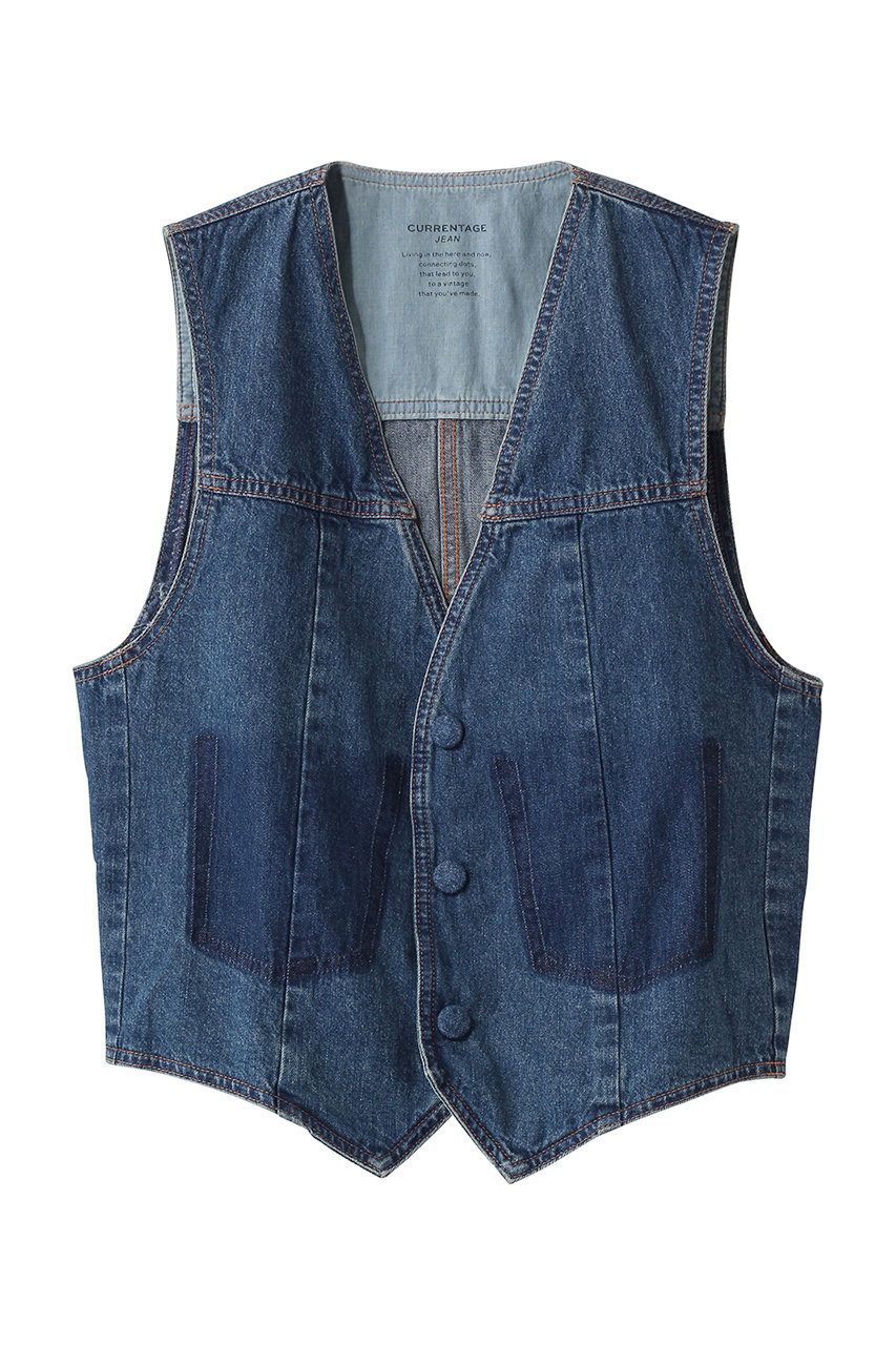 マルティニーク/martiniqueの【CURRENTAGE】デニムジレ(インディゴ/A2561FB 505)