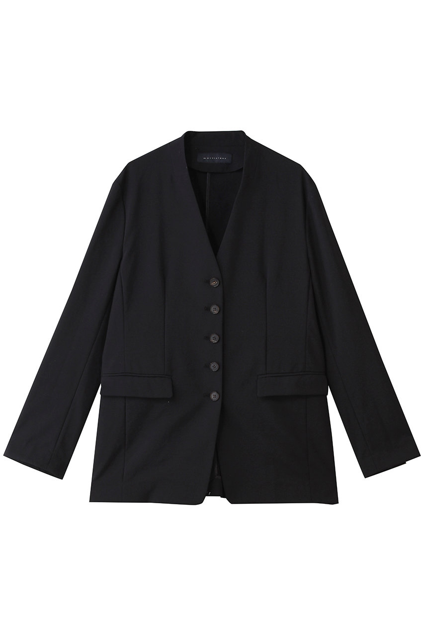 マルティニーク/martiniqueのノーカラージャケット(セットアップ可)(ネイビー/A0361FJ 320)