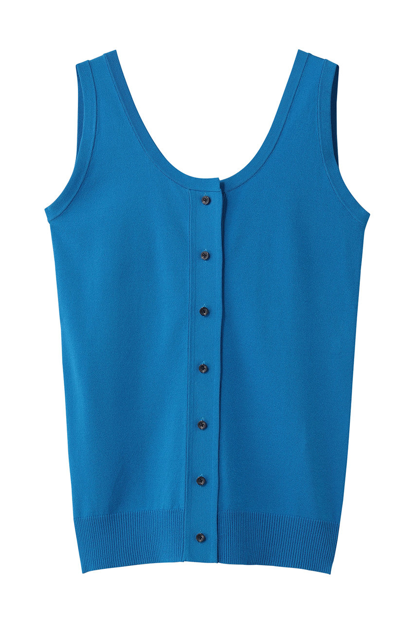 マルティニーク/martiniqueの【CURRENTAGE】フロントボタンニットタンクトップ(ブルー/A2561KSW003)