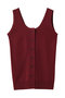 【CURRENTAGE】フロントボタンニットタンクトップ マルティニーク/martinique レッド