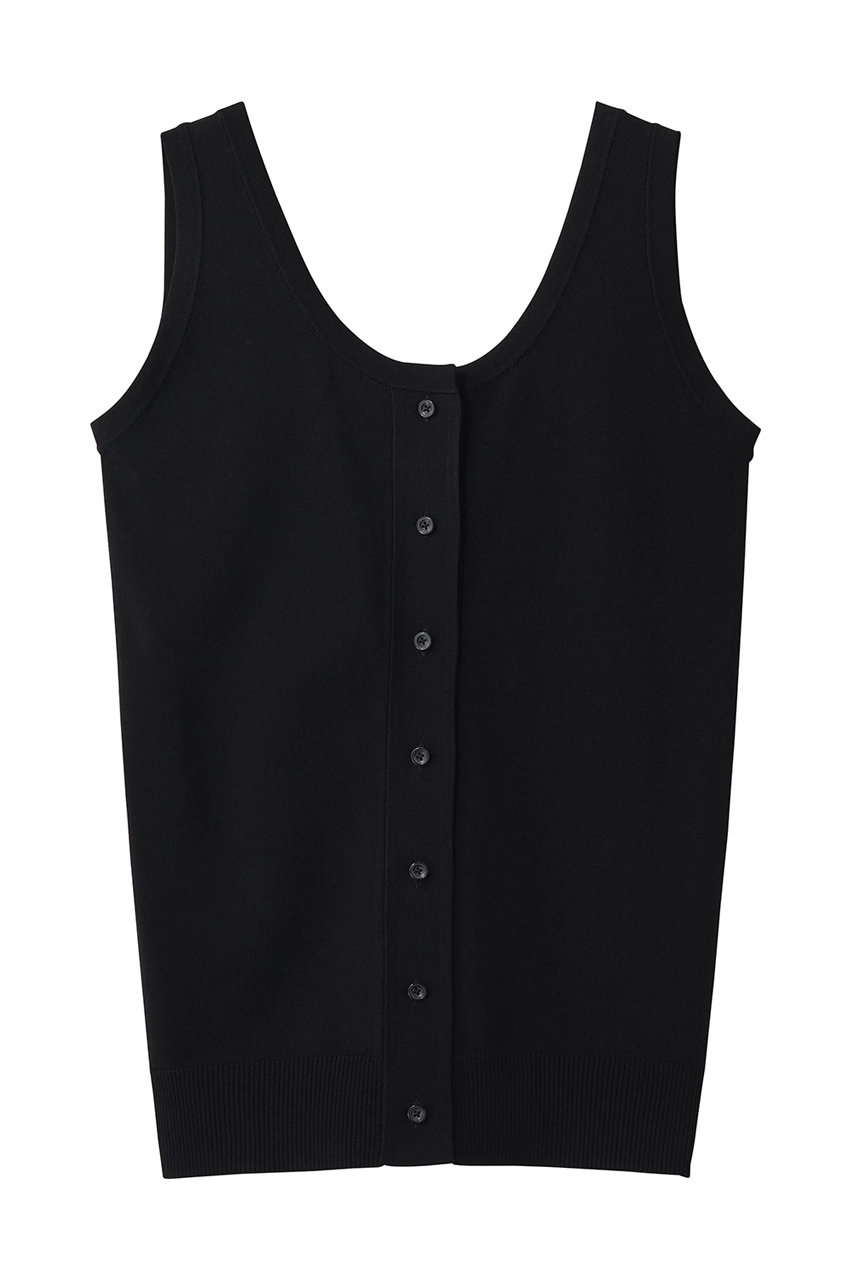 マルティニーク/martiniqueの【CURRENTAGE】フロントボタンニットタンクトップ(ブラック/A2561KSW003)