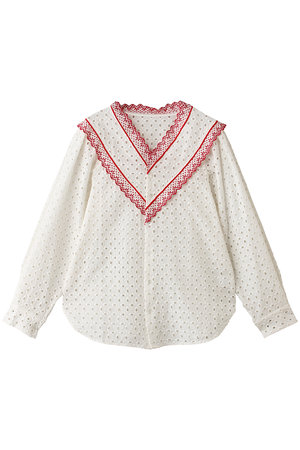 マルティニーク/martiniqueの【CURRENTAGE】ヴィンテージレースブラウス(110400/110403)