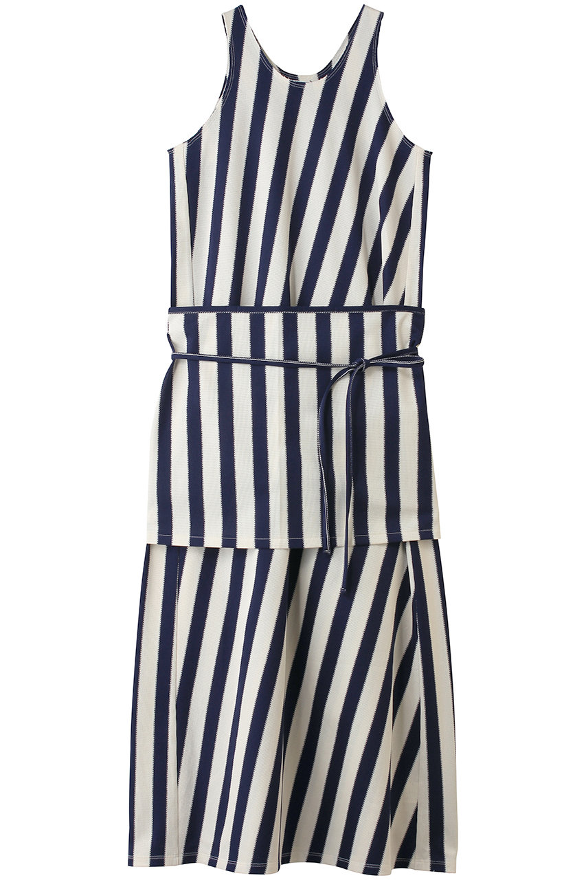 マルティニーク/martiniqueの【CURRENTAGE】ラッセルストライプタンクドレス(ブルー/A2561UA 414)