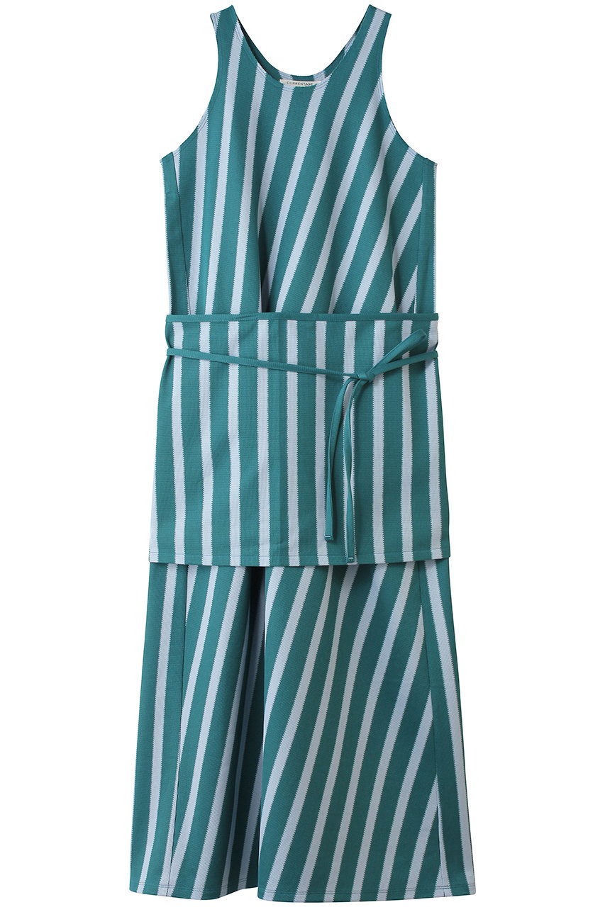 マルティニーク/martiniqueの【CURRENTAGE】ラッセルストライプタンクドレス(グリーン/A2561UA 414)