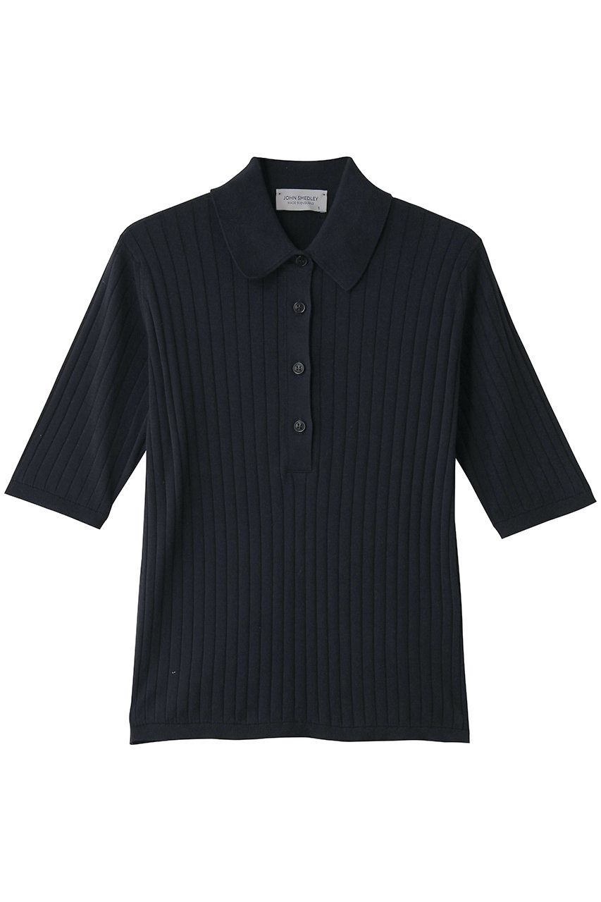 マルティニーク/martiniqueの【JOHN SMEDLEY】リブ編みニット(ネイビー/A0362KSW240)