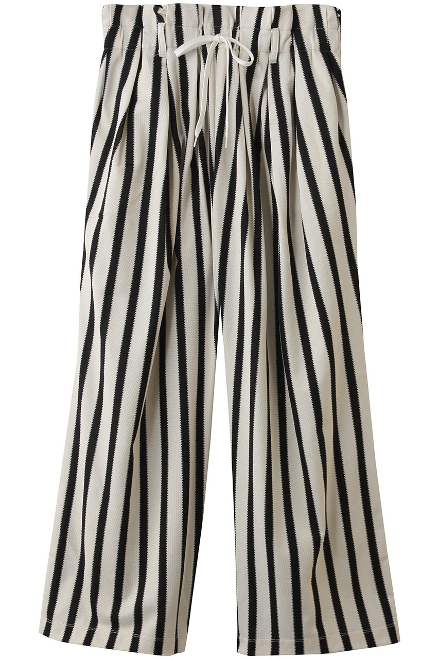 マルティニーク/martiniqueの【CURRENTAGE】ラッセルストライプジャージーパンツ(ブラック/A2561UP 402)