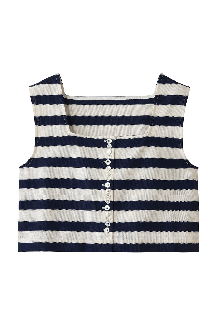 マルティニーク/martiniqueの【CURRENTAGE】ラッセルストライプジャージートップス(ブルー/A2561UTS401)